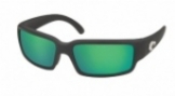 COSTA DEL MAR CABALLITO 400 in SHINY-BLACK-GREEN-MIRROR-400