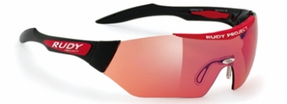 RUDY PROJECT SPORT MASK PERFORMANCE in BLACK-GLOSS-RACING-RED-LENS