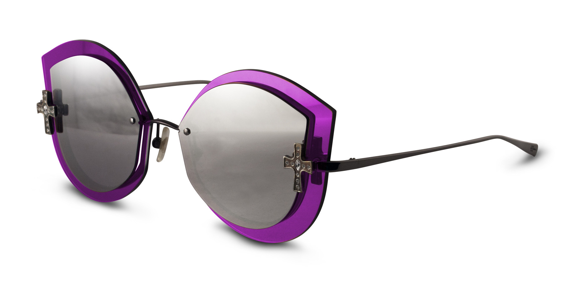 LOREE RODKIN SCARLET in PINKSILVERDOUBLEFLATBUTTERFLY